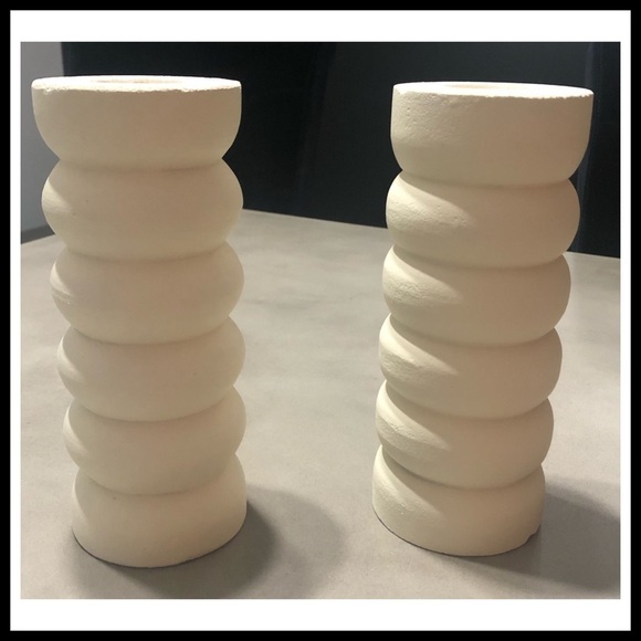 STONE Pillar Tea Light Candle Holders - Picture 1 of 6